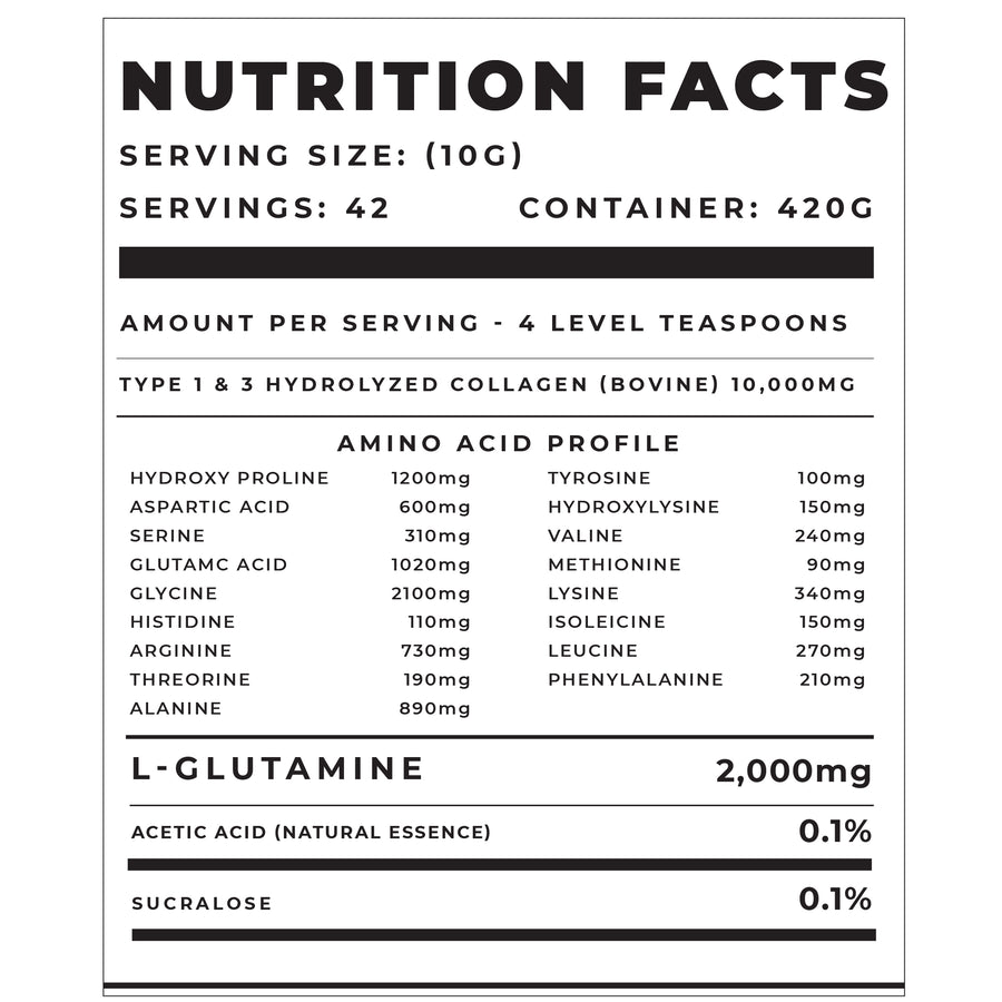 Optimum Gold Collagen 10,000mg with L-Glutamine 2,000mg & Free Clay Mask -Best tasting collagen on the market no nasty artificial flavours - 42 days of supply